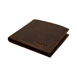 Гаманець чоловічий шкіряний Karya 0458-32 коричневий (шкіра Crazy Horse)