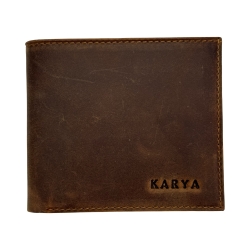 Гаманець чоловічий шкіряний Karya 0458-32 коричневий (шкіра Crazy Horse)