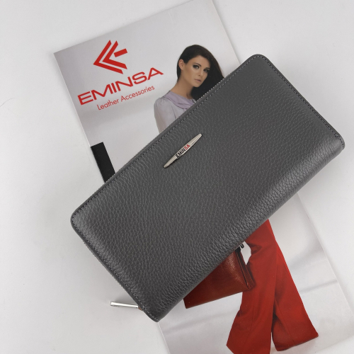 Гаманець жіночий шкіряний Eminsa 2151 18-11 сірий