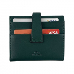 Кошелек картхолдер женский кожаный Eminsa 1611 19-16 темно-зеленый