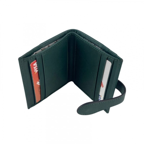 Гаманець картхолдер жіночий шкіряний Eminsa 1611 19-16 темно-зелений