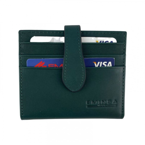 Гаманець картхолдер жіночий шкіряний Eminsa 1611 19-16 темно-зелений