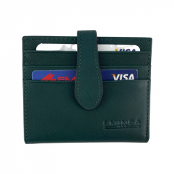 Кошелек картхолдер женский кожаный Eminsa 1611 19-16 темно-зеленый