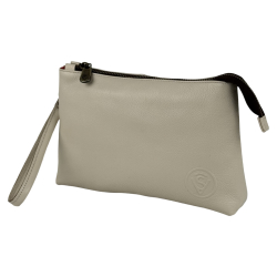 Косметичка жіноча шкіряна Vittorio Safino VS молочна Корсика