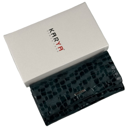 Гаманець жіночий шкіряний лакований Karya 1159-593 смарагдовий