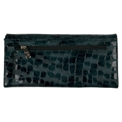 Гаманець жіночий шкіряний лакований Karya 1159-593 смарагдовий