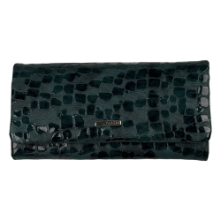 Гаманець жіночий шкіряний лакований Karya 1159-593 смарагдовий