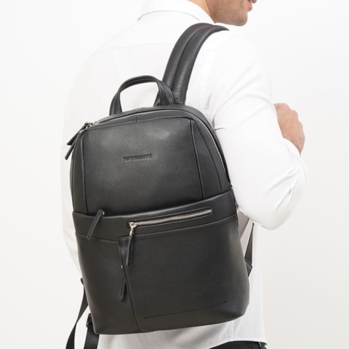 Рюкзак чоловічий шкіряний Tony Bellucci T1135-1 чорний