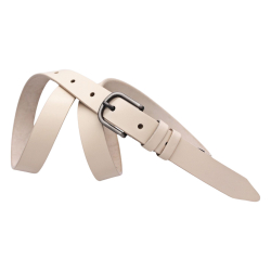 Ремень женский кожаный Кремень 05.25.00.86 молочный 115 см