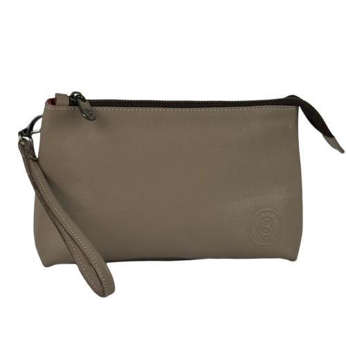 Косметичка жіноча шкіряна Vittorio Safino VS бежева Корсика