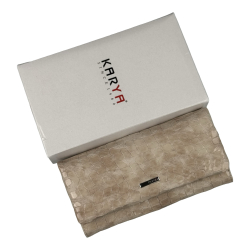 Гаманець жіночий шкіряний лакований Karya 1159-591 екрю