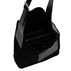 Сумка-шоппер жіноча замшева Enzo Nori EN1079-1106-KR01 чорна