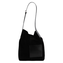 Сумка-шоппер жіноча замшева Enzo Nori EN1079-1106-KR01 чорна