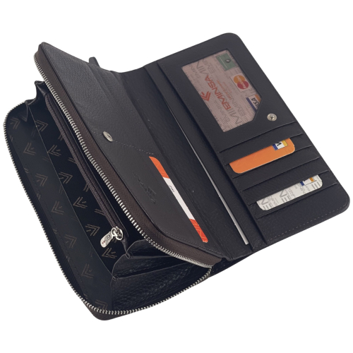 Кошелек женский кожаный Eminsa 2151 18-3 темно-коричневый