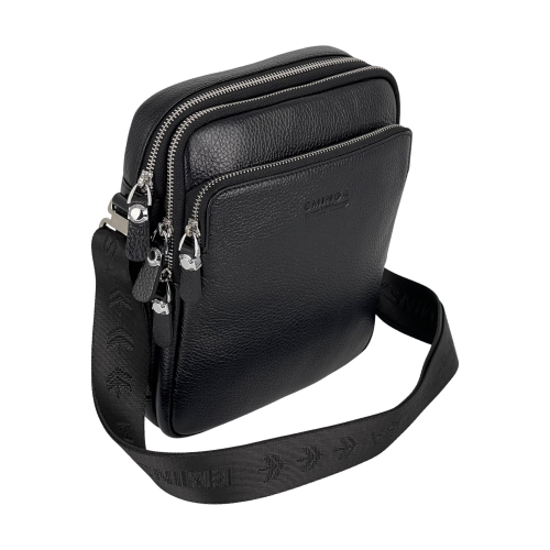Сумка чоловіча шкіряна Eminsa 6147 37-1 чорна