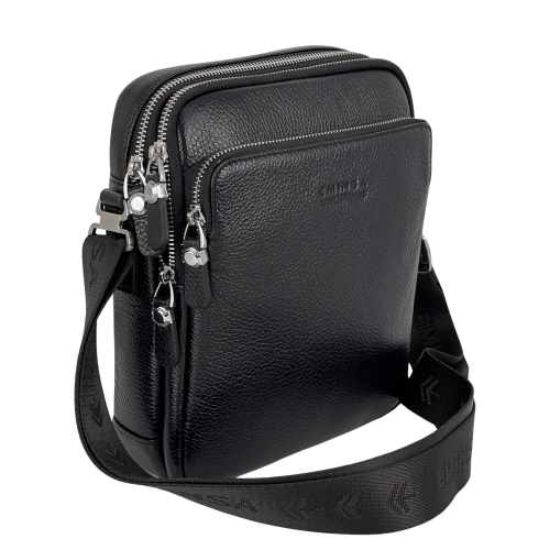 Сумка чоловіча шкіряна Eminsa 6147 37-1 чорна