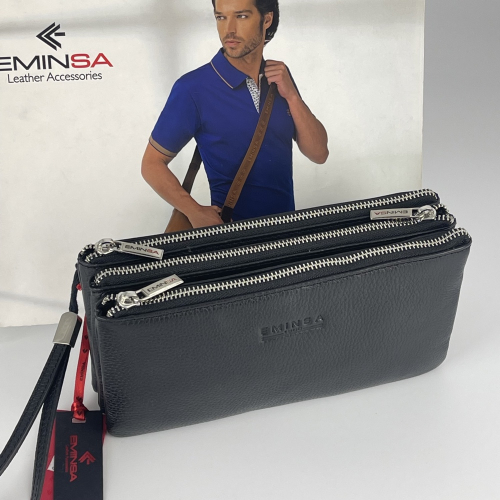 Клатч чоловічий шкіряний Eminsa 5095 37-1 чорний