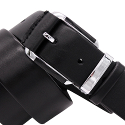 Ремень мужской кожаный Кремень 01.40.00.185 черный 120 см