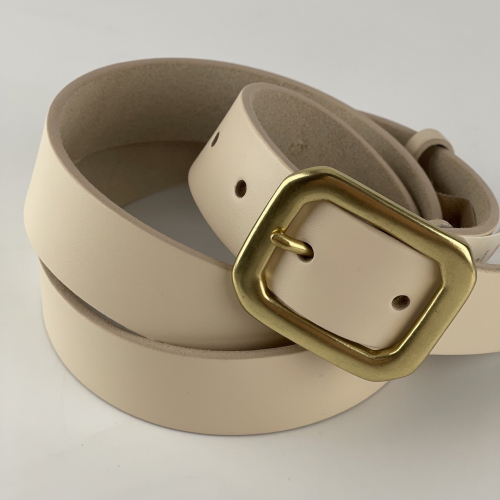 Ремінь жіночий шкіряний Кремінь 05.35.00.28 125 см молочний