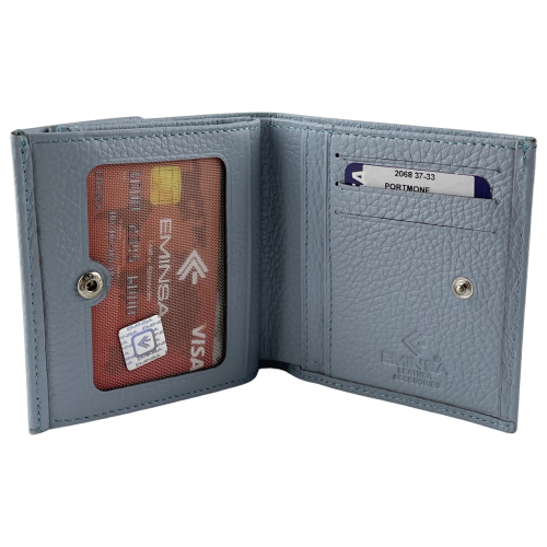 Кошелек женский кожаный Eminsa 2068 37-33 светло-голубой