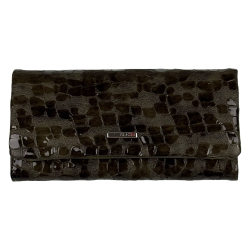 Гаманець жіночий шкіряний лакований Karya 1159-592 хакі