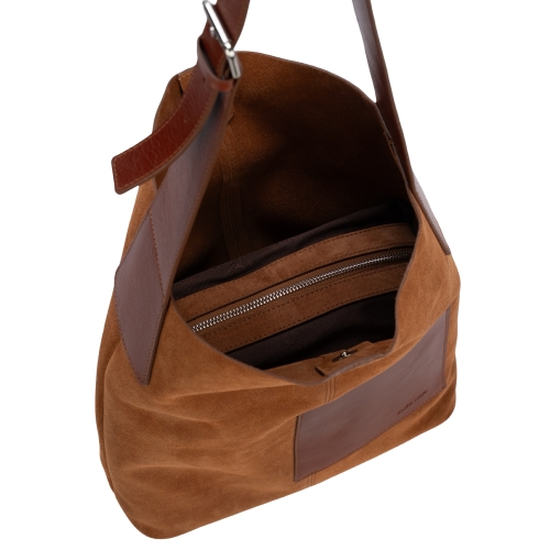 Сумка-шоппер жіноча замшева Enzo Nori EN1079-1101-KR3 коричнева