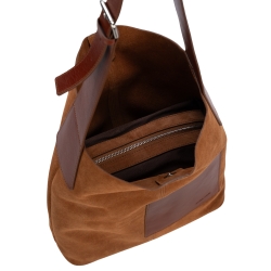 Сумка-шоппер жіноча замшева Enzo Nori EN1079-1101-KR3 коричнева