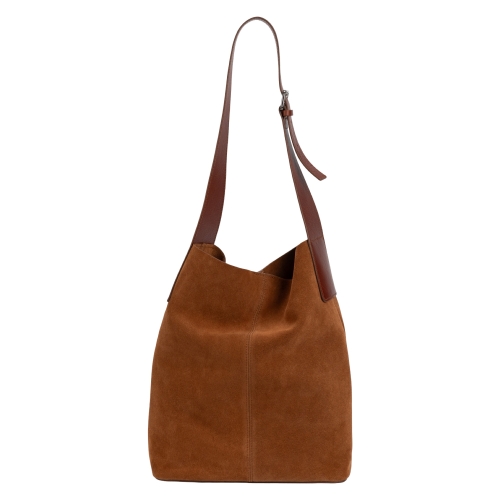 Сумка-шоппер жіноча замшева Enzo Nori EN1079-1101-KR3 коричнева