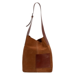 Сумка-шоппер жіноча замшева Enzo Nori EN1079-1101-KR3 коричнева