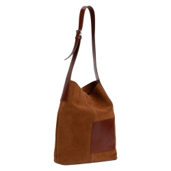 Сумка-шоппер жіноча замшева Enzo Nori EN1079-1101-KR3 коричнева