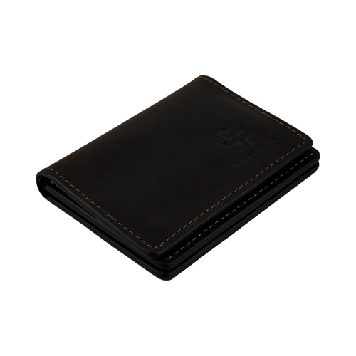 Обложка для документов кожаная Grande Pelle 221120 темно-коричневая (айди карта, права)