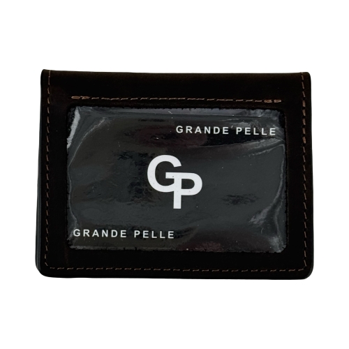 Обложка для документов кожаная Grande Pelle 221120 темно-коричневая (айди карта, права)