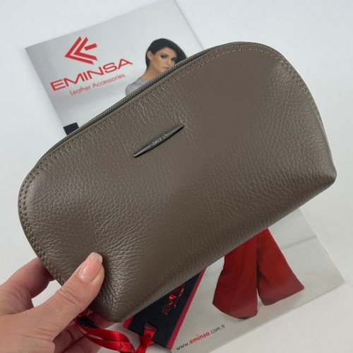 Косметичка жіноча шкіряна Eminsa 2071 37-17 коричневий світлий