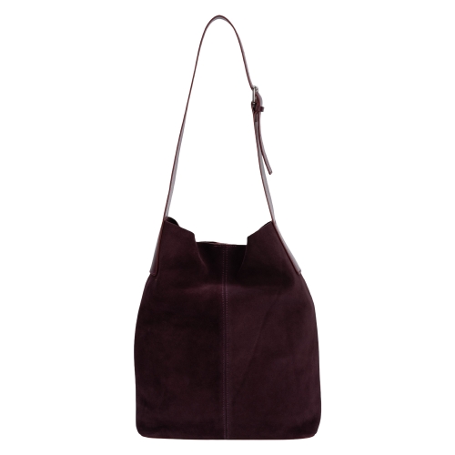 Сумка-шоппер жіноча замшева Enzo Nori EN1079-1107-6 сливова