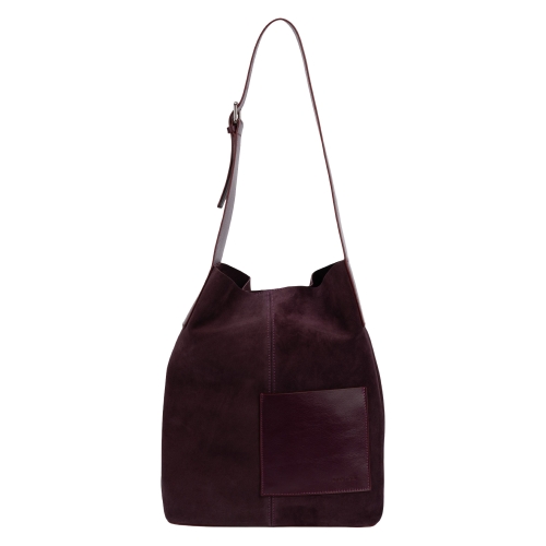 Сумка-шоппер жіноча замшева Enzo Nori EN1079-1107-6 сливова