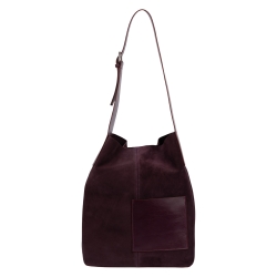 Сумка-шоппер жіноча замшева Enzo Nori EN1079-1107-6 сливова