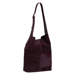 Сумка-шоппер жіноча замшева Enzo Nori EN1079-1107-6 сливова