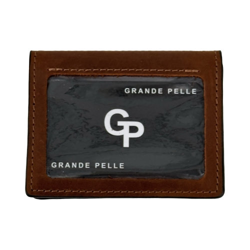 Обложка для документов кожаная Grande Pelle 221123 коричневая (айди карта, права)