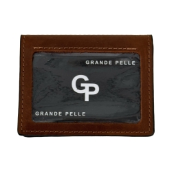 Обложка для документов кожаная Grande Pelle 221123 коричневая (айди карта, права)