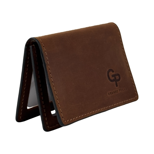 Обложка для документов кожаная Grande Pelle 221123 коричневая (айди карта, права)