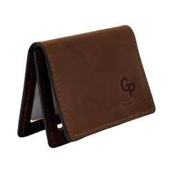 Обложка для документов кожаная Grande Pelle 221123 коричневая (айди карта, права)