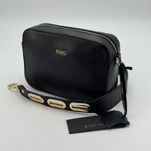 Сумка кросс-боди женская кожаная Enzo Nori EN1008-101 черная