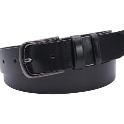 Ремінь чоловічий шкіряний Кремінь 01.40.00.157 чорний 110 см