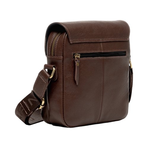 Сумка чоловіча шкіряна - месенджер Vittorio Safino VS 068 коричнева