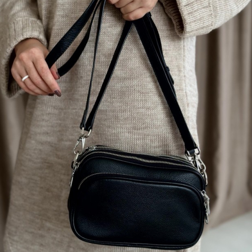 Сумка жіноча шкіряна Bags4Life 8545 чорна