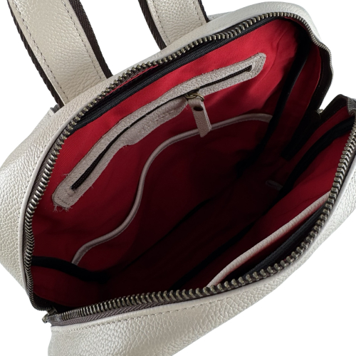 Рюкзак женский кожаный Vittorio Safino VS 040 молочный Корсика