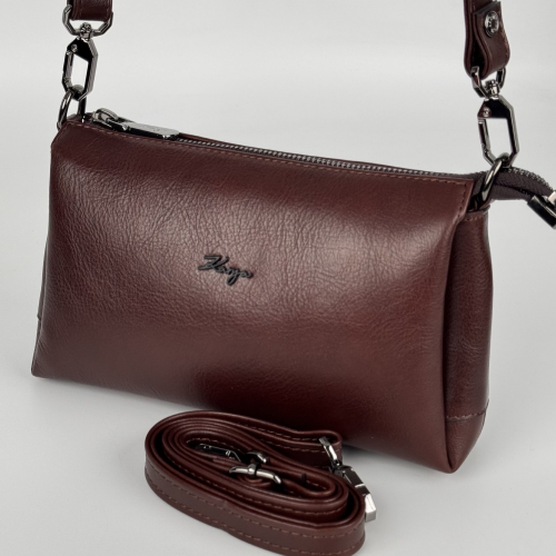 Сумка жіноча шкіряна Karya 5070 винна