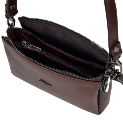 Сумка жіноча шкіряна Karya 5070 винна