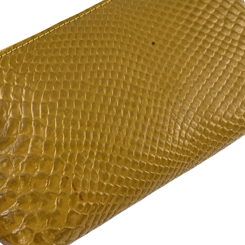 Косметичка жіноча шкіряна Eminsa 2071 жовта рептилія