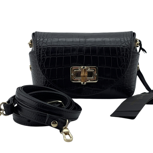 Сумка крос-боді жіноча шкіряна Tony Bellucci 0692-356 чорна